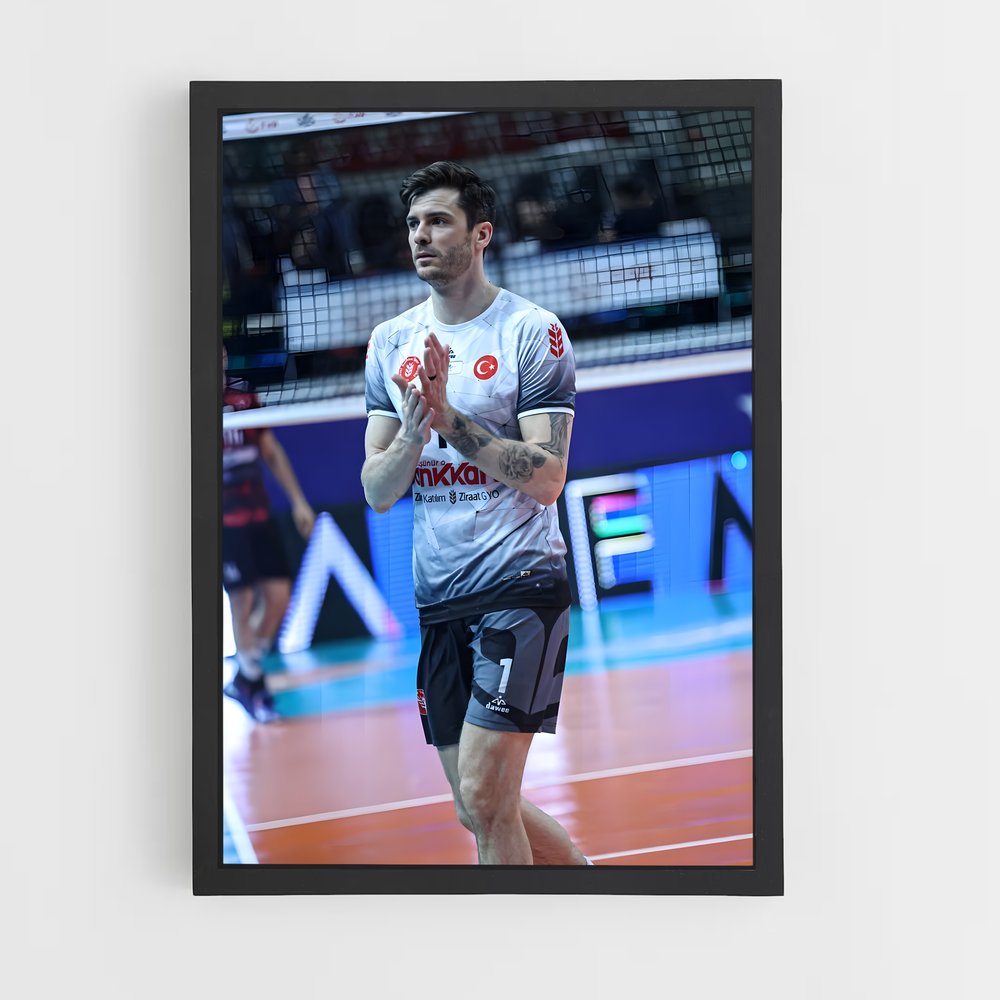 Poster Match de Plage – affiche Volleyball (vue 2)